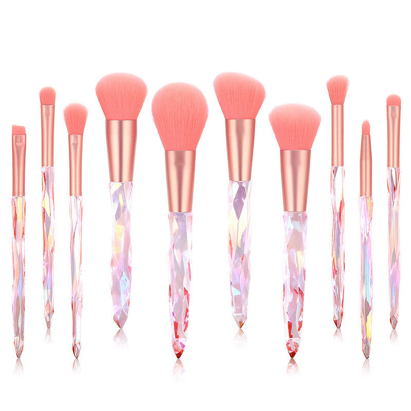 10 Crystal makeup brushes with diamond handle 10 Crystal makeup brushes with diamond handle